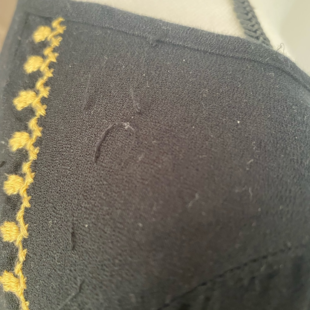 American Eagle Black Embroidered Boho Dress - Picture 16 of 16